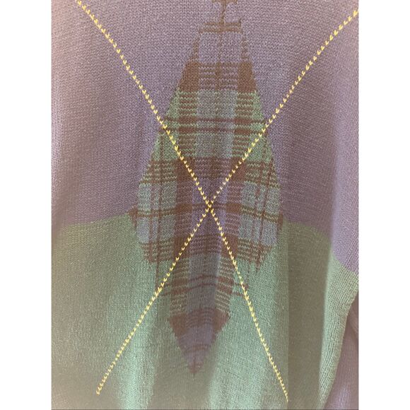 Gulf Trader Men’s Vintage Argyle Knit Sweater L - Picture 4 of 9